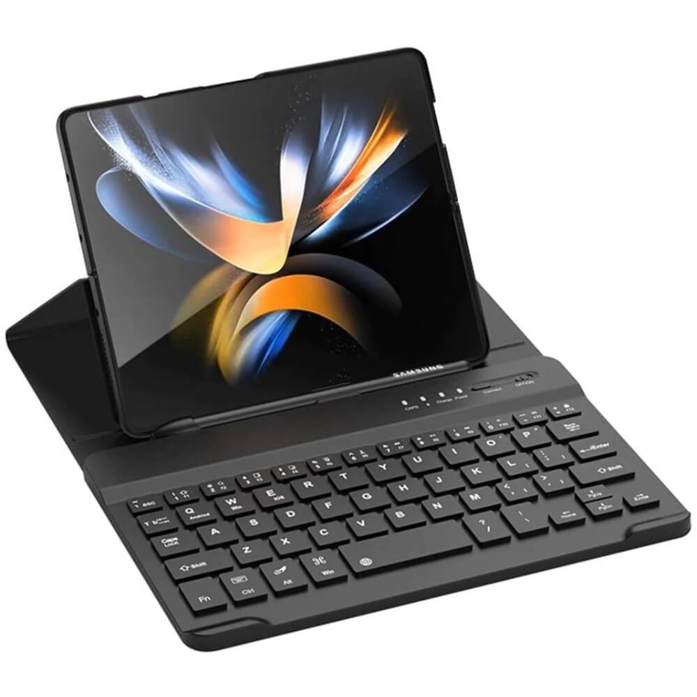 4-in-1 Wireless Keyboard Leather Magnetic Flip Case