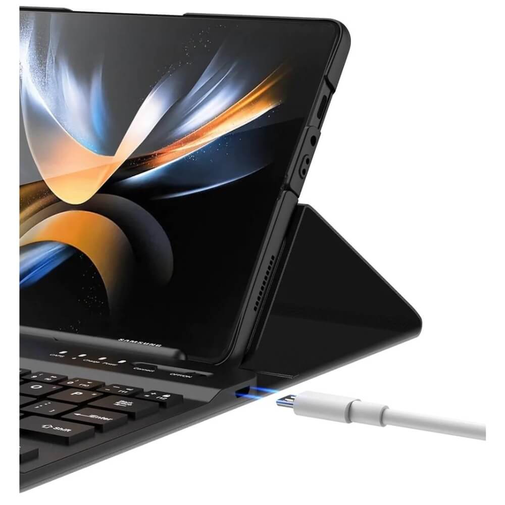 4-in-1 Wireless Keyboard Leather Magnetic Flip Case