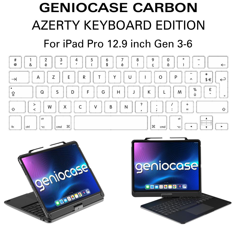 12.9" iPad Pro (3-6th Gen) Geniocase - AZERTY layout